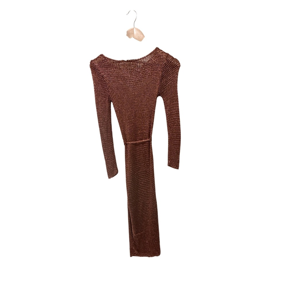 Zimmermann Anneke Metallic-Knit Midi Dress Size XS - Picture 14 of 16